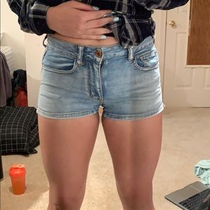 american eagle stretch jean shorts